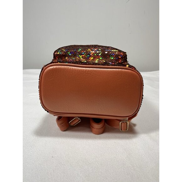 Disney Parks Loungefly Minnie Mouse Copper Sequin Mini Backpack NWT - Picture 14 of 16